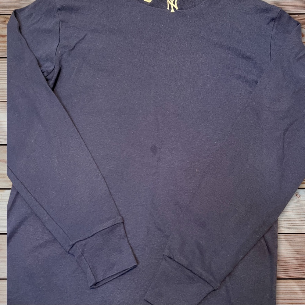 Vintage 80’s New York Yankees MLB Logo Mock Neck Shirt Made In The USA - Picture 4 of 4